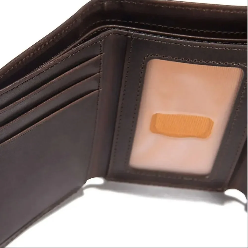 Carhartt Oil Tan Leather TriFold Wallet- Brown